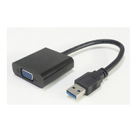 MicroConnect  Adapter USB3.0 - VGA M-F Black  Max. 1920x1080p