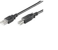 MicroConnect  USB2.0 A-B 3m M-M, BLACK Hi-Speed Cable USB kabelis