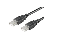 MicroConnect  USB2.0  A-A 0,1m M-M, Black Hi-Speed cable USB kabelis