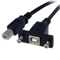 StarTech.com 90cm USB B auf B Blendenmontage Kabel - Bu/St (USBPNLBFBM3) adapteris