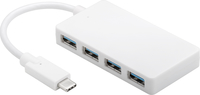 MicroConnect USB - C to 4 X USB 3.0 A port Data transfer up to 5Gbps kabelis, vads