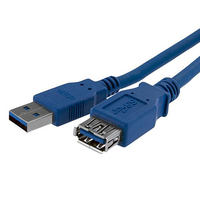 StarTech.com 1 m SuperSpeed USB 3.0 Verlangerungskabel - Stecker/ Buchse - Bl... adapteris