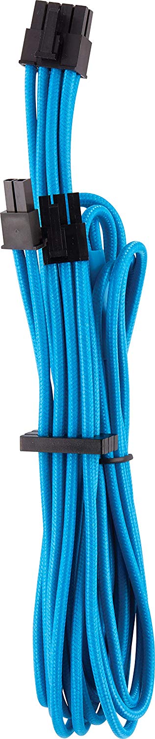 Corsair Premium Sleeved PCIe Cable Type 4 Gen 4 - blue aksesuārs datorkorpusiem