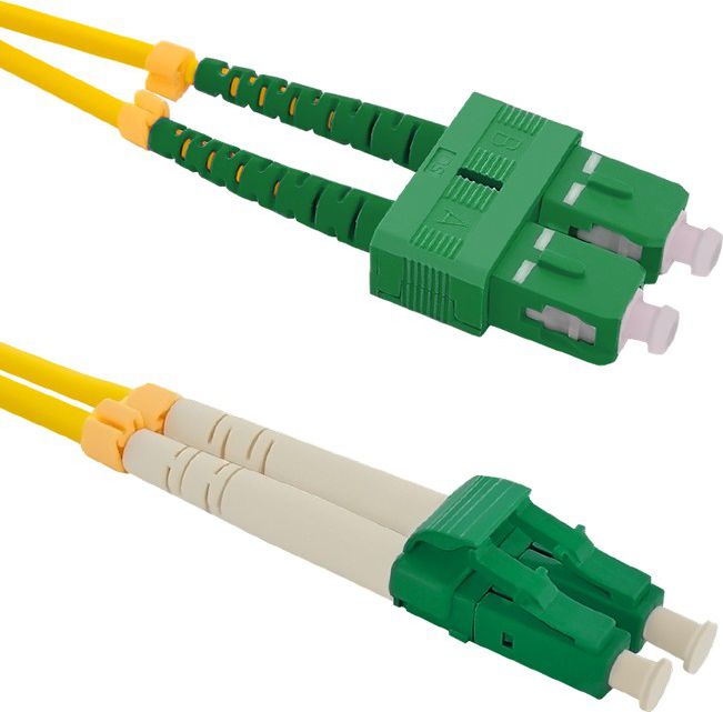 Qoltec Optic Patchcord SC/APC - LC/APC SM 9/125 G652D 5m kabelis, vads