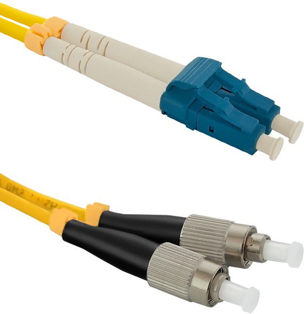 Qoltec Optic Patchcord LC/UPC - FC/UPC SM 9/125 G652D 3m kabelis, vads