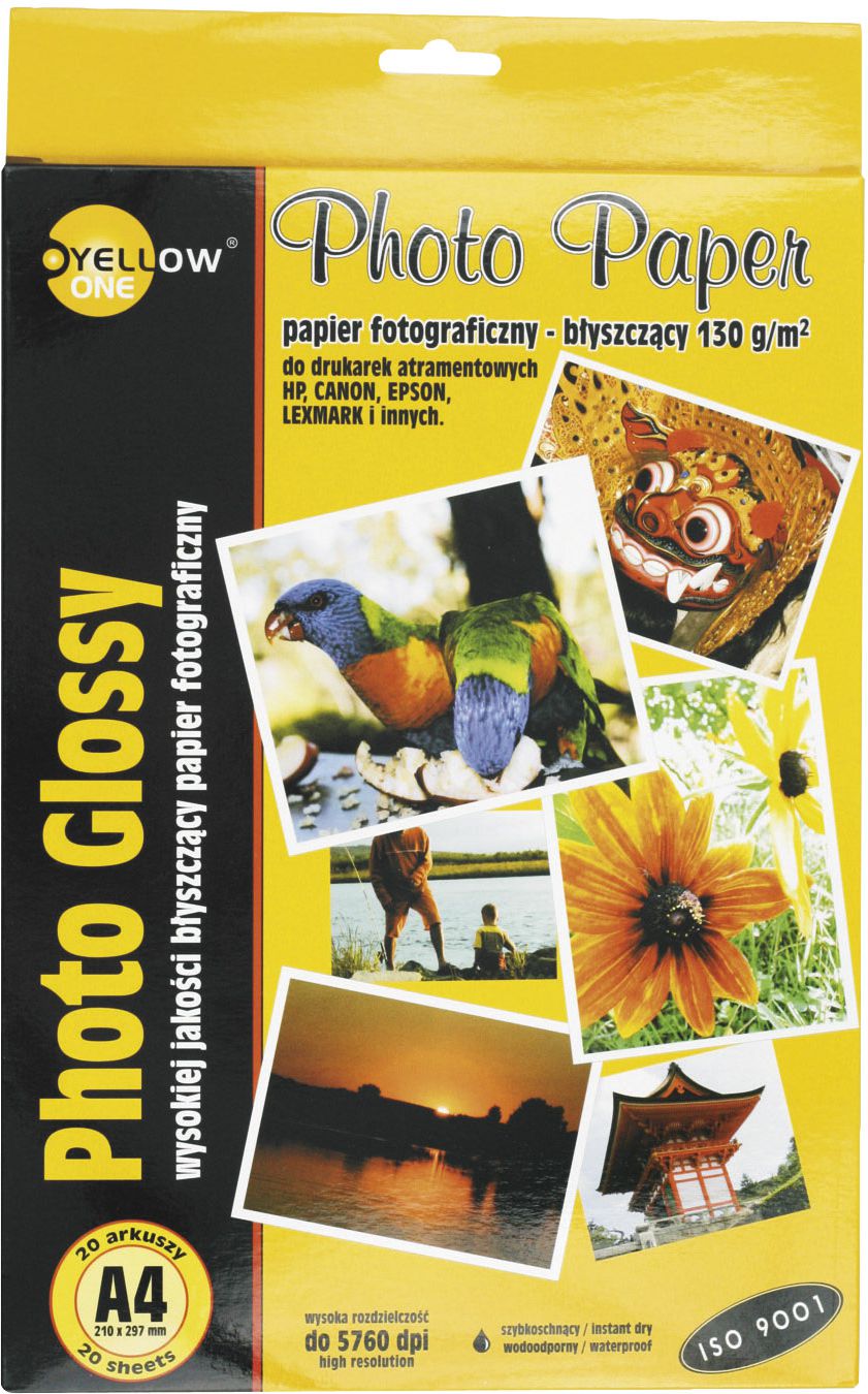 Yellow One Papier fotograficzny do drukarki A4 (150-1177) 150-1177 (5903364238032) foto papīrs