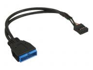  InLine Wewnetrzny USB 2.0/USB 3.0, 0.3m, Black (33449M) USB kabelis