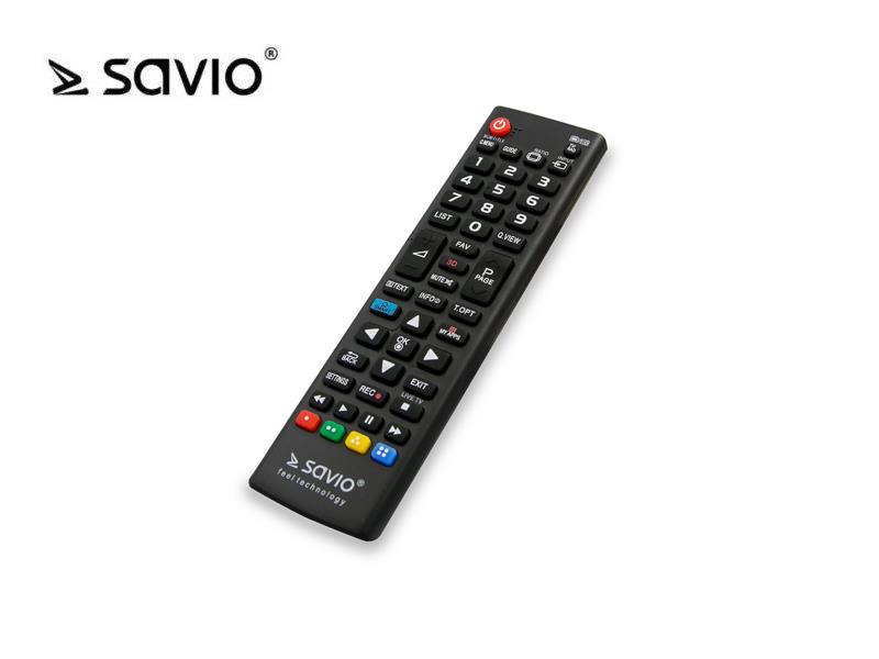 Savio RC-05 Universāla LG TV Pults Melns pults