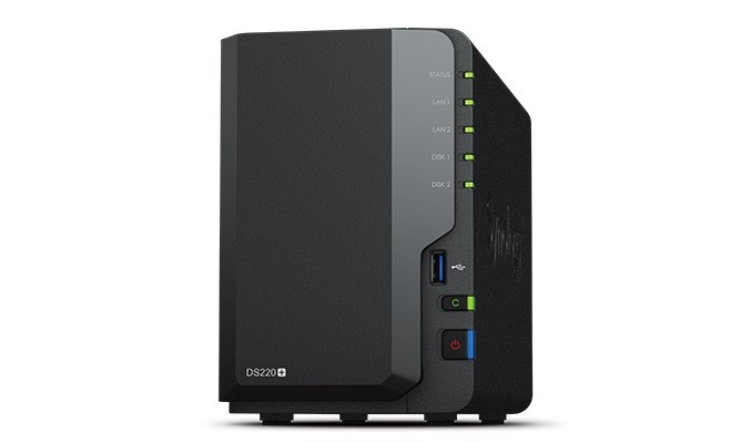 Synology NAS DS220+ up to 2 HDD/SSD Hot-Swap, Intel Celeron J4025 Dual Core
