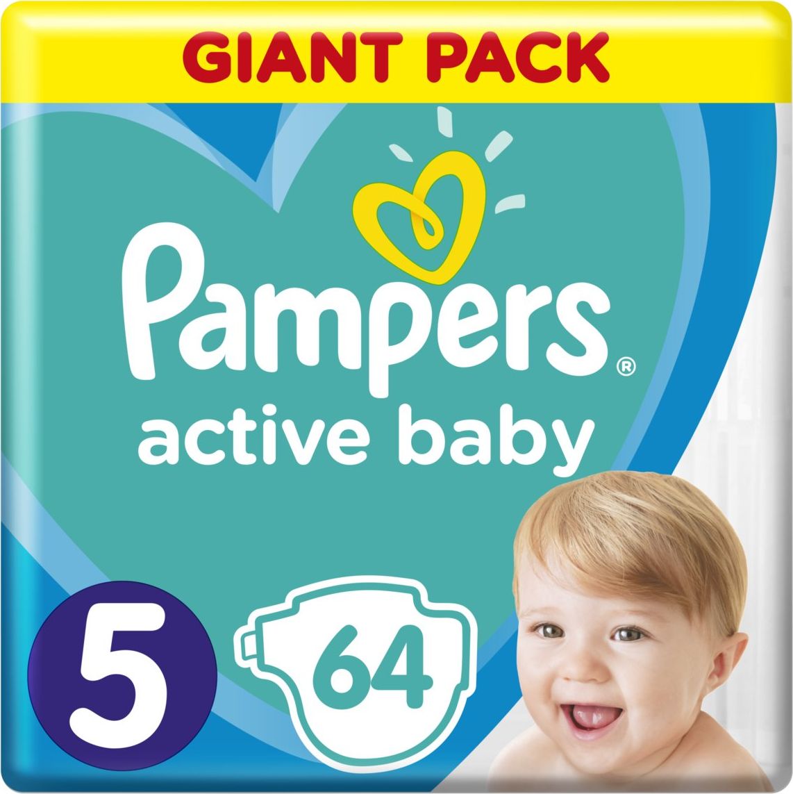 Pieluszki Pampers Active Baby 5, 11-16 kg, 64 szt. 8001090949974 (8001090949974)