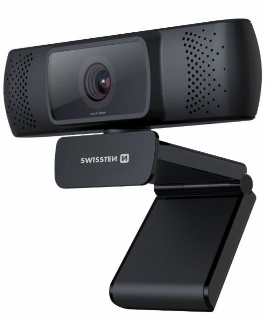 Swissten Full HD Web kamera ar Autofokusu USB 2.0 Melna web kamera
