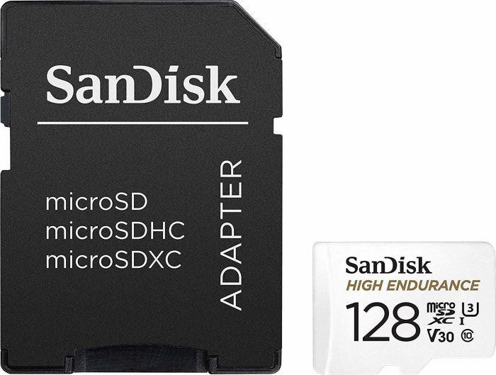 SanDisk High Endurance microSDXC 128GB V30 + Adapter atmiņas karte