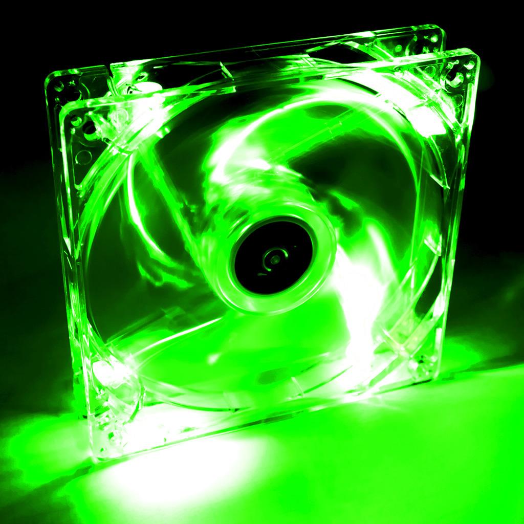 Akyga System fan 12 cm LED green AW-12A-BG Molex 120x120 mm ventilators