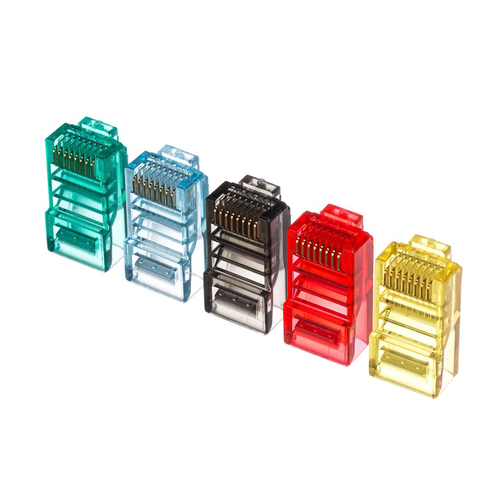 Netrack plug RJ45 8p8c, UTP for stranded cable, cat. 5e (100 pcs.), colours mix Serveru aksesuāri