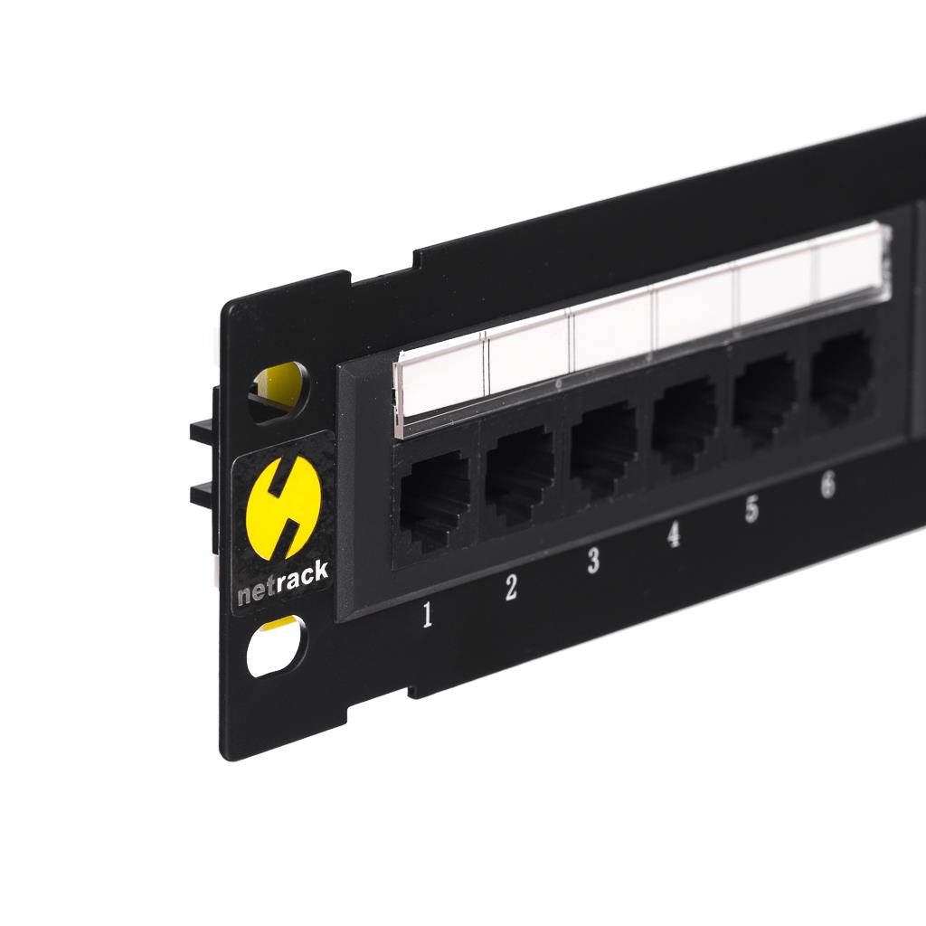 Netrack wall-mount patchpanel 10'', 12 - ports cat. 6 UTP LSA, with bracket Serveru aksesuāri