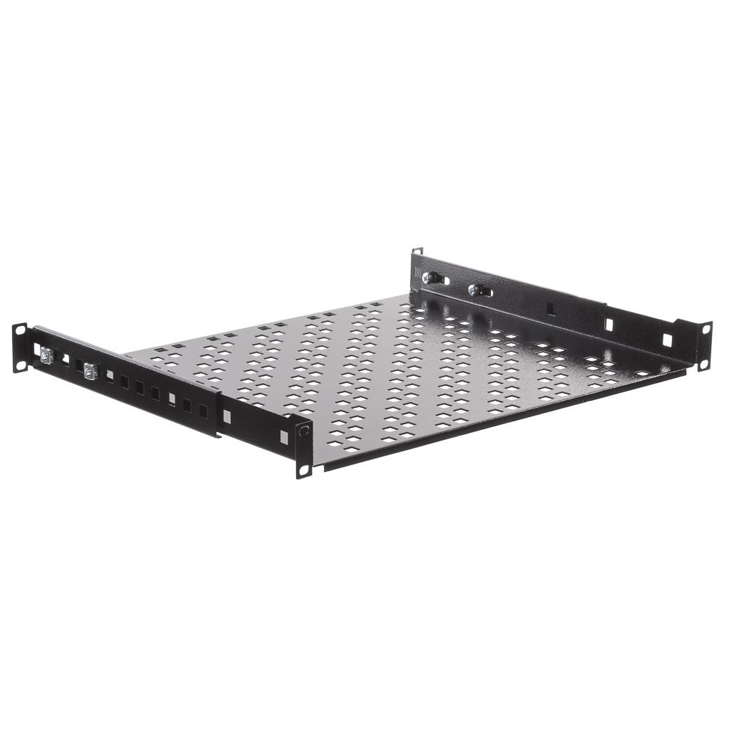 Netrack equipment shelf 19'', 1U/350mm, support, charcoal Serveru aksesuāri