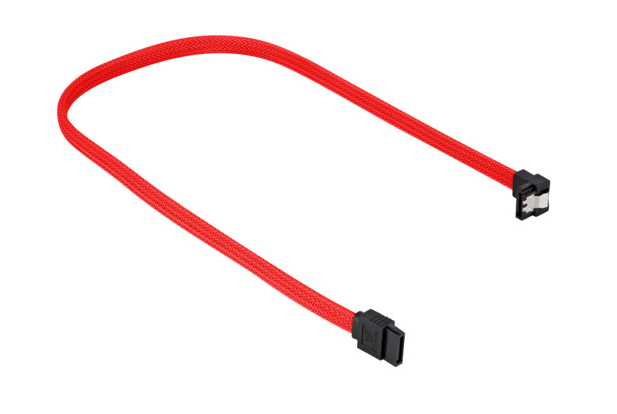 Sharkoon SATA III Angled Cable red - 45 cm kabelis datoram