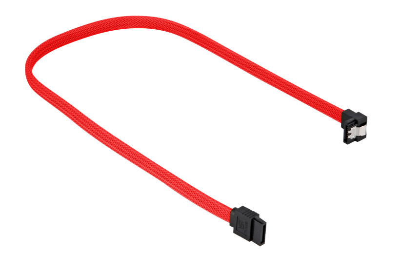 Sharkoon SATA III Angled Cable red - 60 cm kabelis datoram