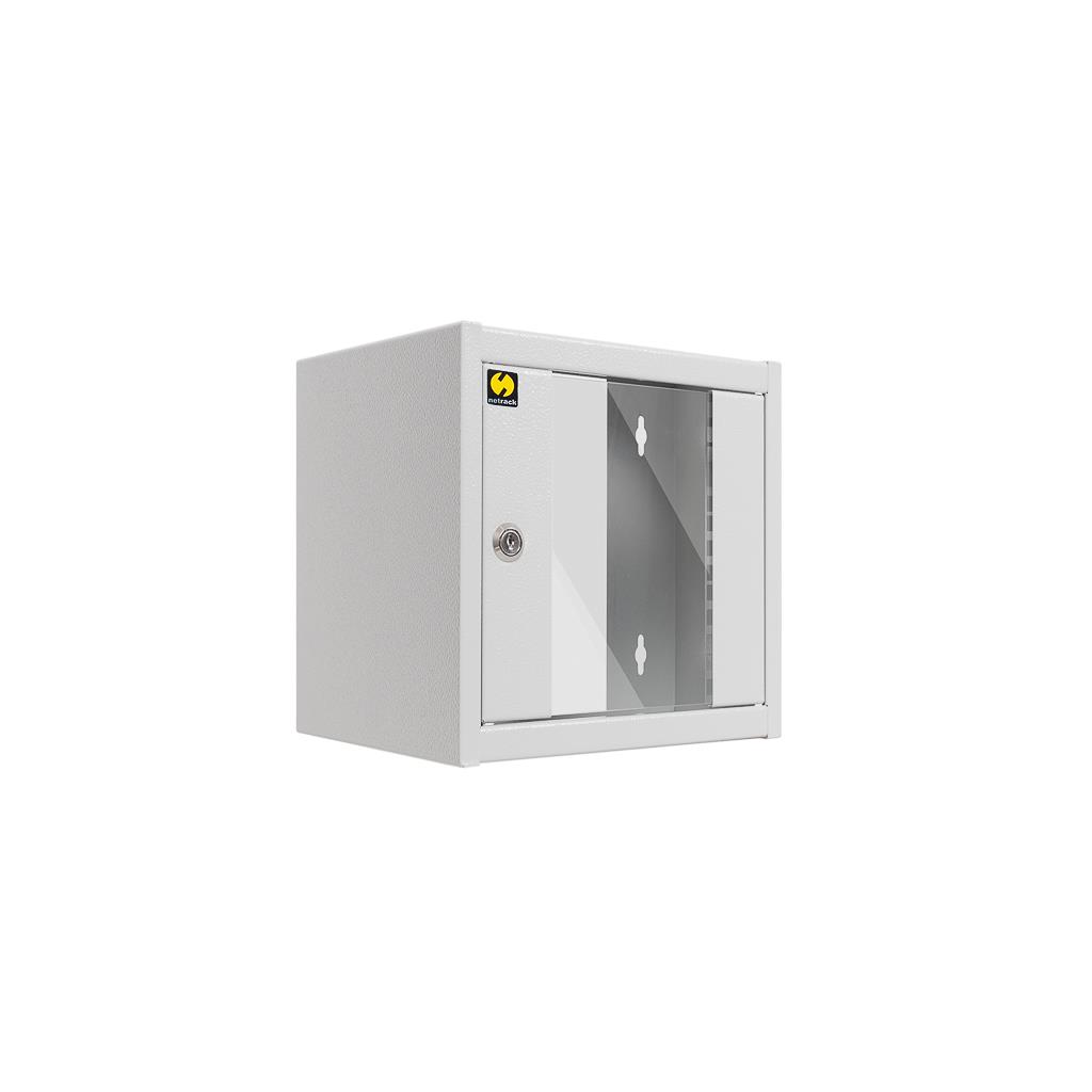 Netrack wall-mounted cabinet, 10'', 4.5U/300 mm, grey, glass door Serveru aksesuāri