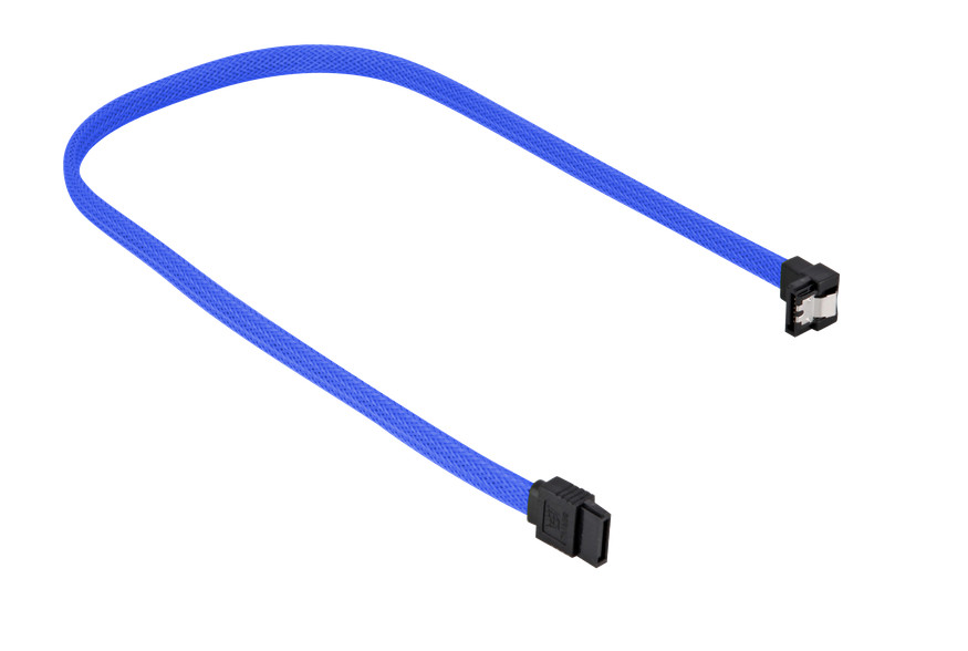 Sharkoon SATA III Angled Cable blue - 45 cm kabelis datoram