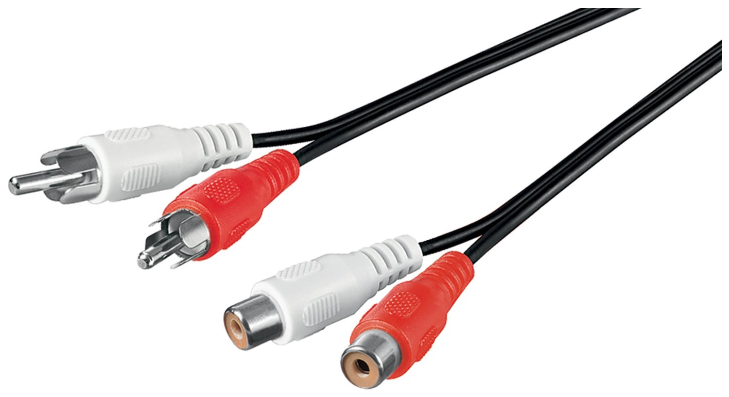 goobay Cable 2x Cinch extension cable 5m kabelis, vads