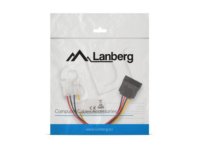 Lanberg Power cable Molex - SATA F/M 15cm kabelis datoram