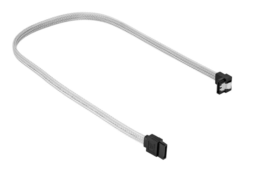 Sharkoon SATA III Angled Cable white - 60 cm kabelis datoram