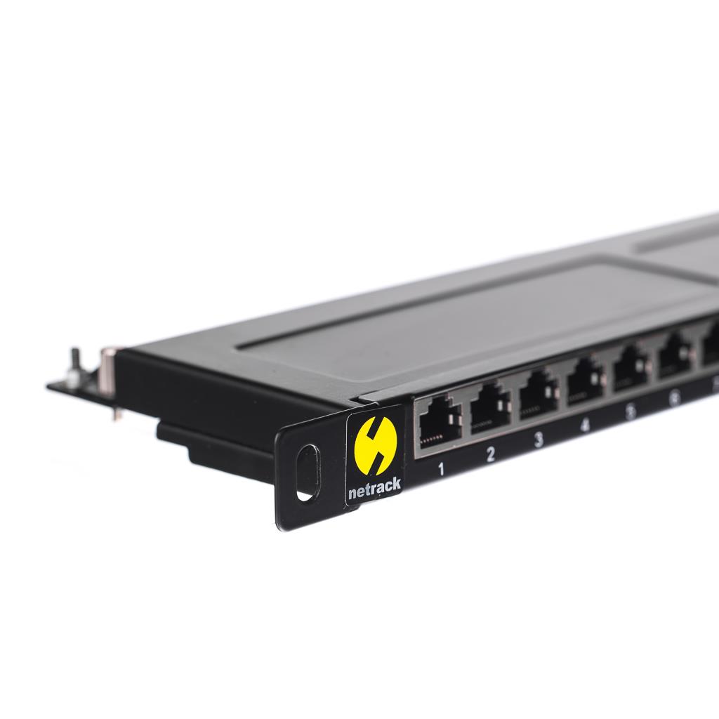 Netrack patchpanel 19'' 24 ports cat. 6 FTP LSA 0,5U, with shelf Serveru aksesuāri