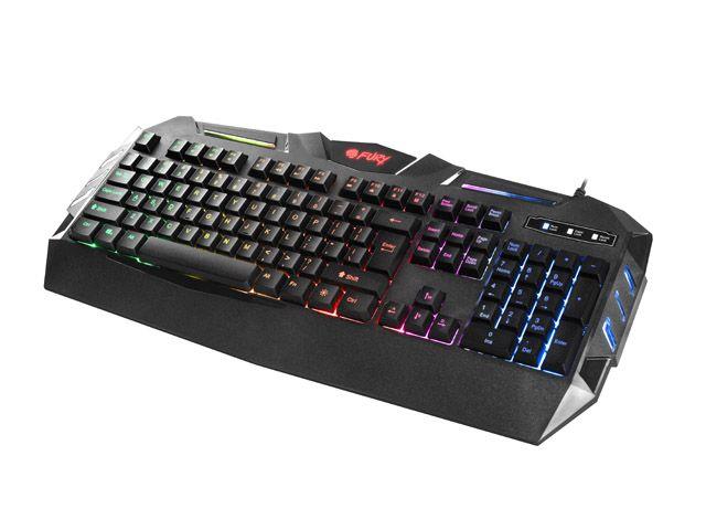 Fury Gaming Keyboard SPITFIRE USB, backlight, US layout, Black klaviatūra