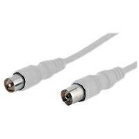 goobay RF-Plug - RF-Buchse, Cable white, 10 Meter kabelis, vads