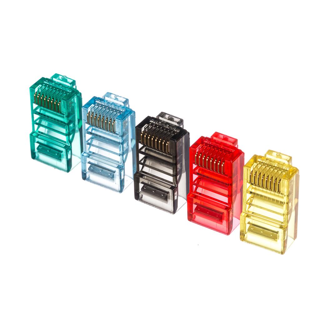 Netrack plug RJ45 8p8c, UTP for solid cable, cat. 5e (100 pcs.), colours mix Serveru aksesuāri