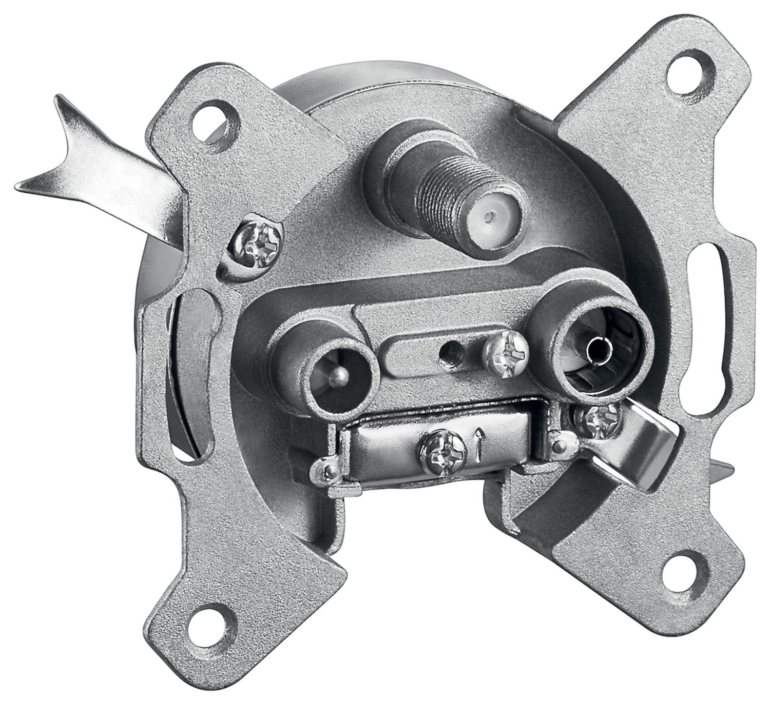 goobay 3-hole antenna socket UP - 1dB Engraving / Terminal Socket, DC pass TV aksesuāri