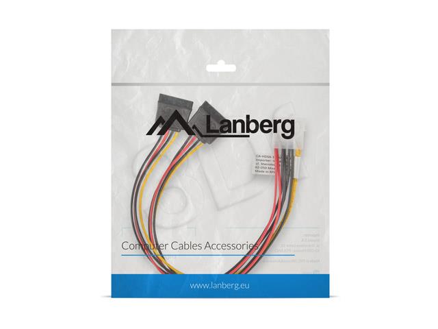 Lanberg Power cable Molex - SATA x2 M/F 30cm kabelis datoram