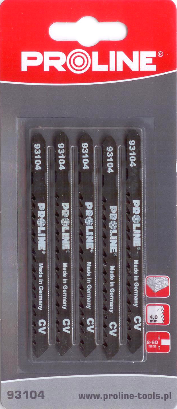 Pro-Line Brzeszczoty do wyrzynarki do drewna 75x4mm typ U(B) 5szt. 93404 93404 (5903755934048) Zāģi