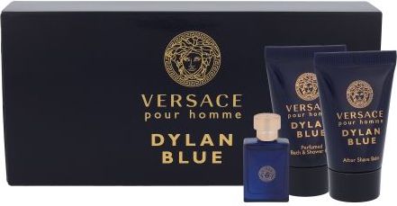 Versace Pour Homme Dylan Blue Zestaw dla mezczyzn EDT 5 ml + Zel pod prysznic 25 ml + Balsam po goleniu 25 ml 74395 (8011003826612)