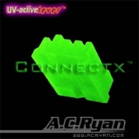 AC Ryan Floppy Power Connector UV Green Barošanas bloks, PSU
