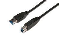 USB Kabel 3.0  DIGITUS A -> B St/St 1.80m sw USB kabelis