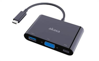 Akasa Typ-C zu VGA Konverter with USB 3.0 Typ-A-Port USB kabelis