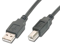 Assmann Cable USB 2.0 HighSpeed  Typ USB A/USB B M/M Black 5m USB kabelis