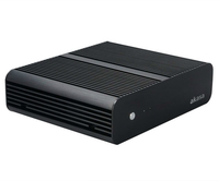 Akasa Euler Fanless Thin-Mini-ITX Case, 120W PSU, OEM - black Datora korpuss