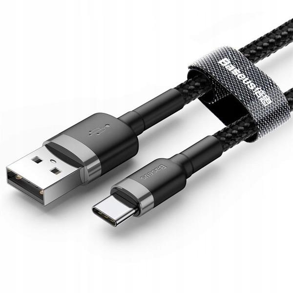 Baseus Cafule CATKLF-AG1 (USB 2.0 - USB type C ; 0,50m; dark grey color) USB kabelis