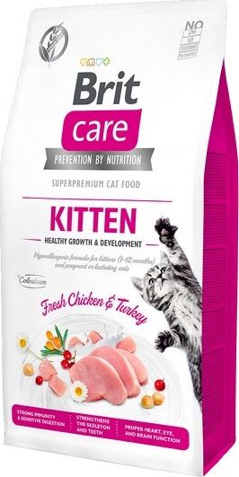 VAFO PRAHS BRIT CARE KOT KITTEN 400G HEALTHY GROWTH & DEVELOPMENT GF 100-171279 (8595602540686) kaķu barība