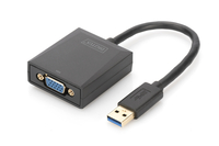 DIGITUS Adapter graphic USB 3.0 to VGA FHD on USB 3.0, aluminum, black adapteris