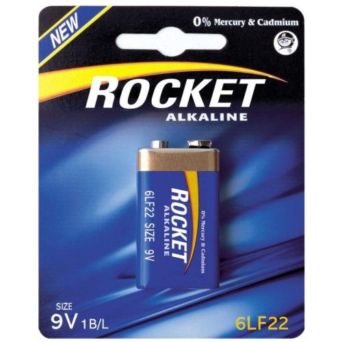 Rocket 6LR22-1BB (9V) Blistera iepakojuma 1gb Baterija