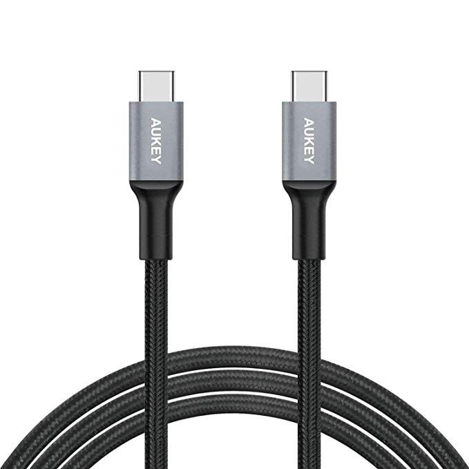 AUKEY CB-CD6 USB cable 2 m USB C - USB C Black, Grey USB kabelis