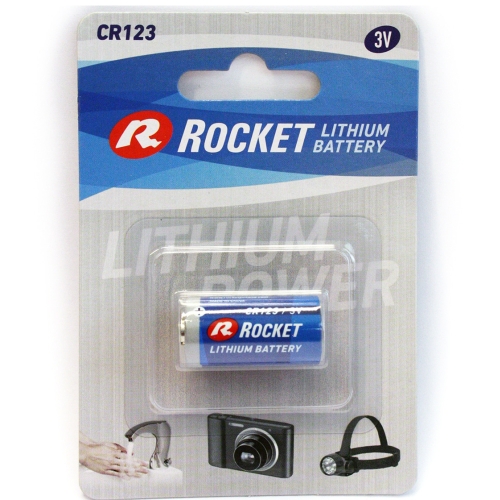 Rocket CR123 Blistera iepakojuma 1gb. Baterija