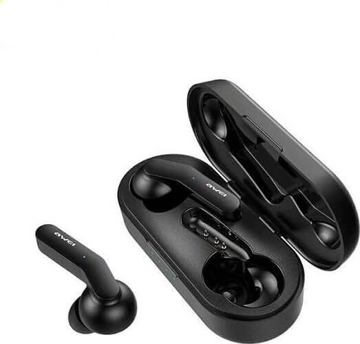 Headphones Bluetooth 5.0 T10C TWS + dock station black austiņas