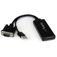 StarTech.com VGA auf HDMI Adapter with USB-Audio & -Stromversorgung ? Mobiler ... adapteris