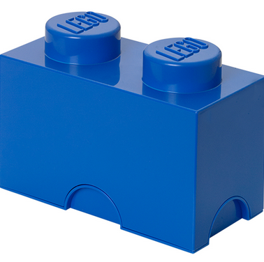 Box brick LEGO with 2 edging (Bright Blue) LEGO konstruktors