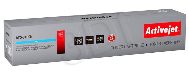 Toner ActiveJet ATO-310CN | Cyan | 2000 pages | OKI 44469706